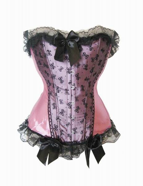 Pink and Black Burlesque Corset